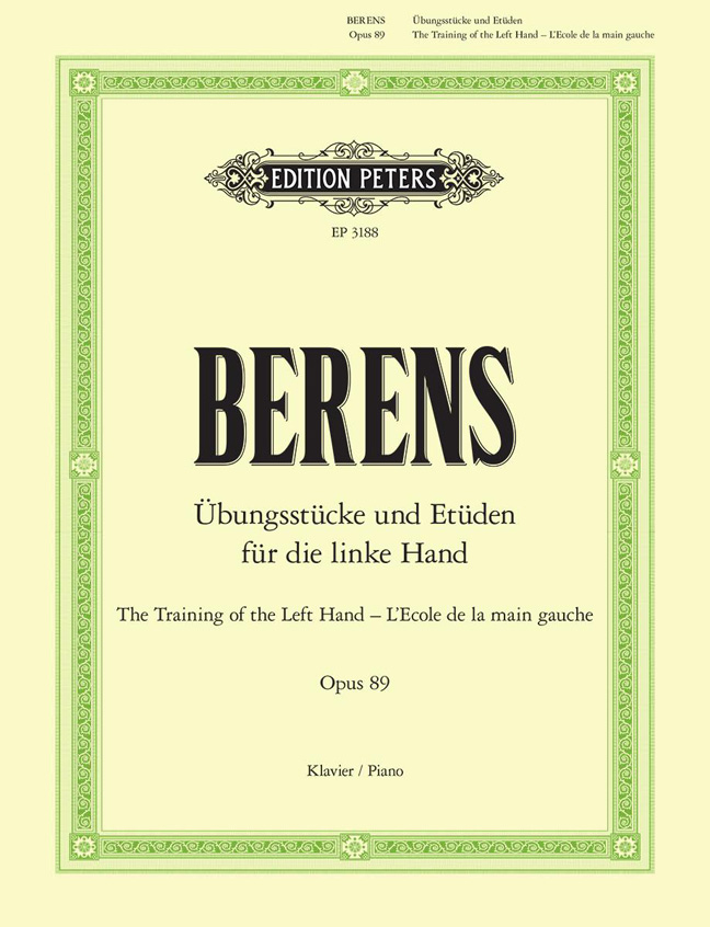 Vorderes Coverbild Die Pflege der linken Hand im Klavierspiel op. 89