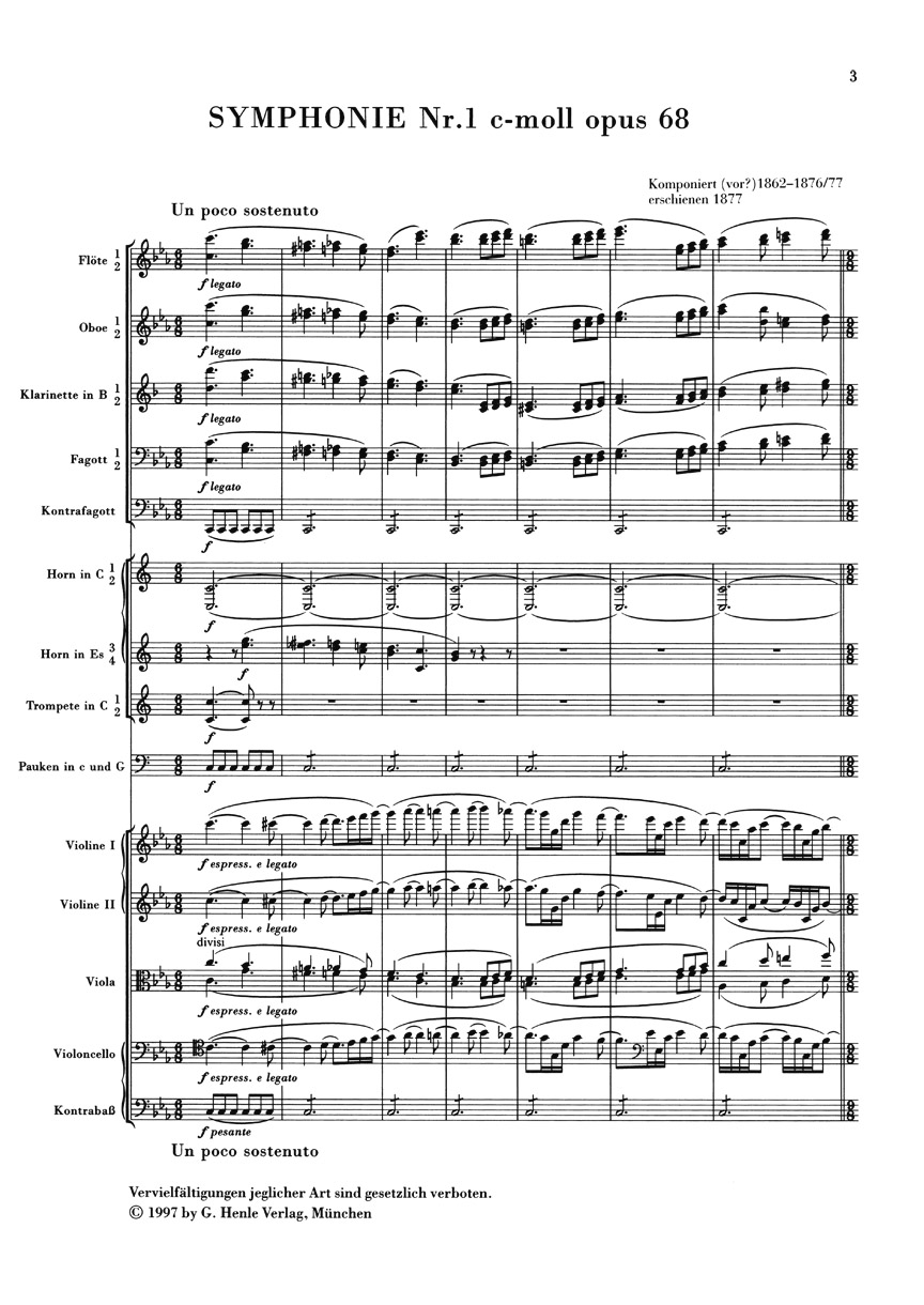 Anderes Coverbild Symphonie Nr. 1 c-moll op. 68