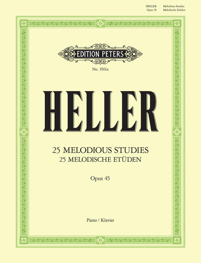 Vorderes Coverbild 25 melodische Etüden für Klavier op. 45