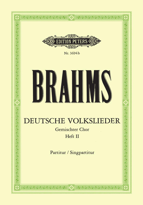 Vorderes Coverbild 14 Deutsche Volkslieder WoO 34 - Heft 2: Nr. 8-14 für gemischten Chor
