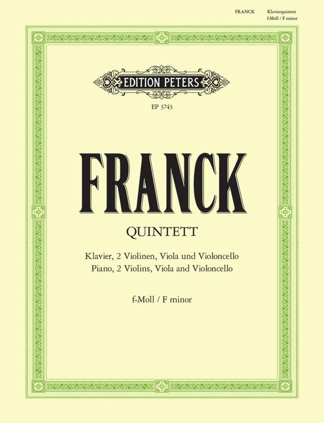 Vorderes Coverbild Quintett für Klavier, 2 Violinen, Viola und Violoncello f-Moll