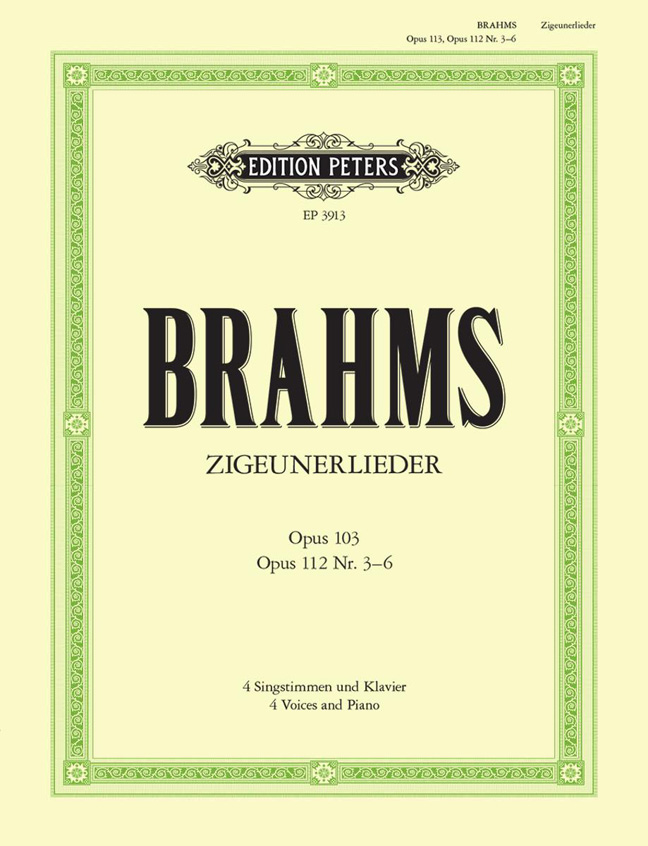 Vorderes Coverbild Zigeunerlieder op. 103 · op. 112; 3-6 für 4 Singstimmen und Klavier