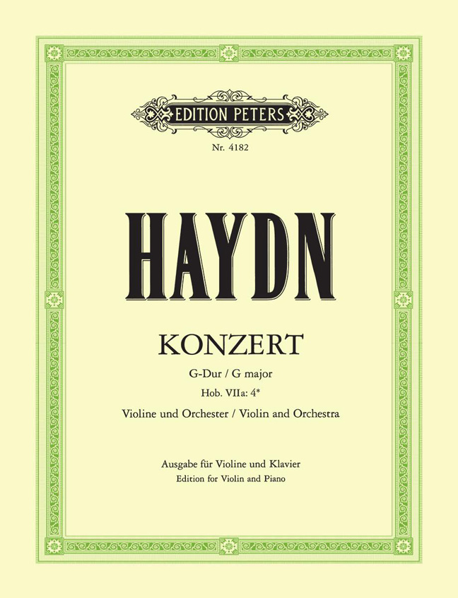 Vorderes Coverbild Konzert für Violine und Orchester G-Dur Hob. VIIa: 4