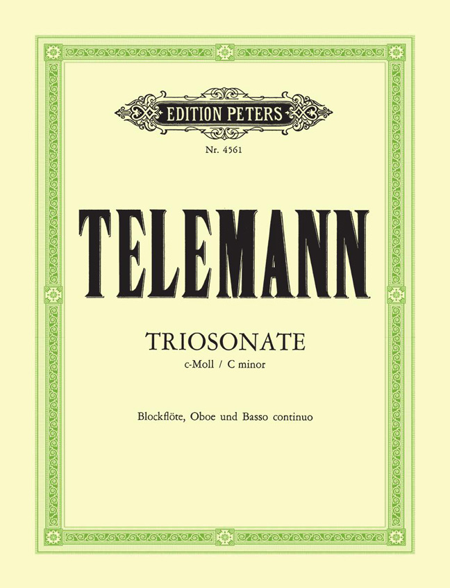 Vorderes Coverbild Triosonate für Blockflöte, Oboe und Basso continuo c-moll TWV 42:c2