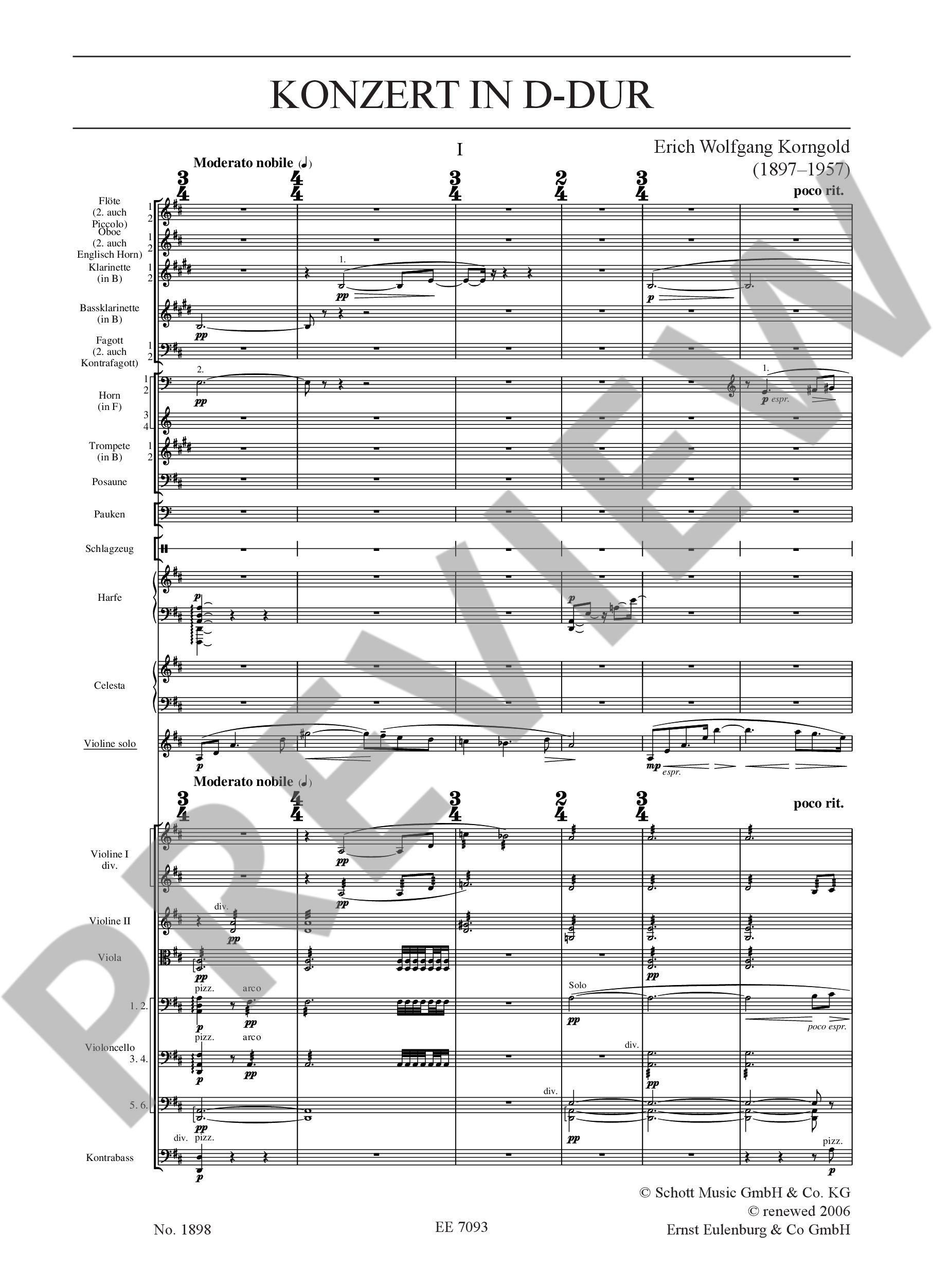 Anderes Coverbild Konzert D-Dur op. 35 (1937 - 1939 (1945))