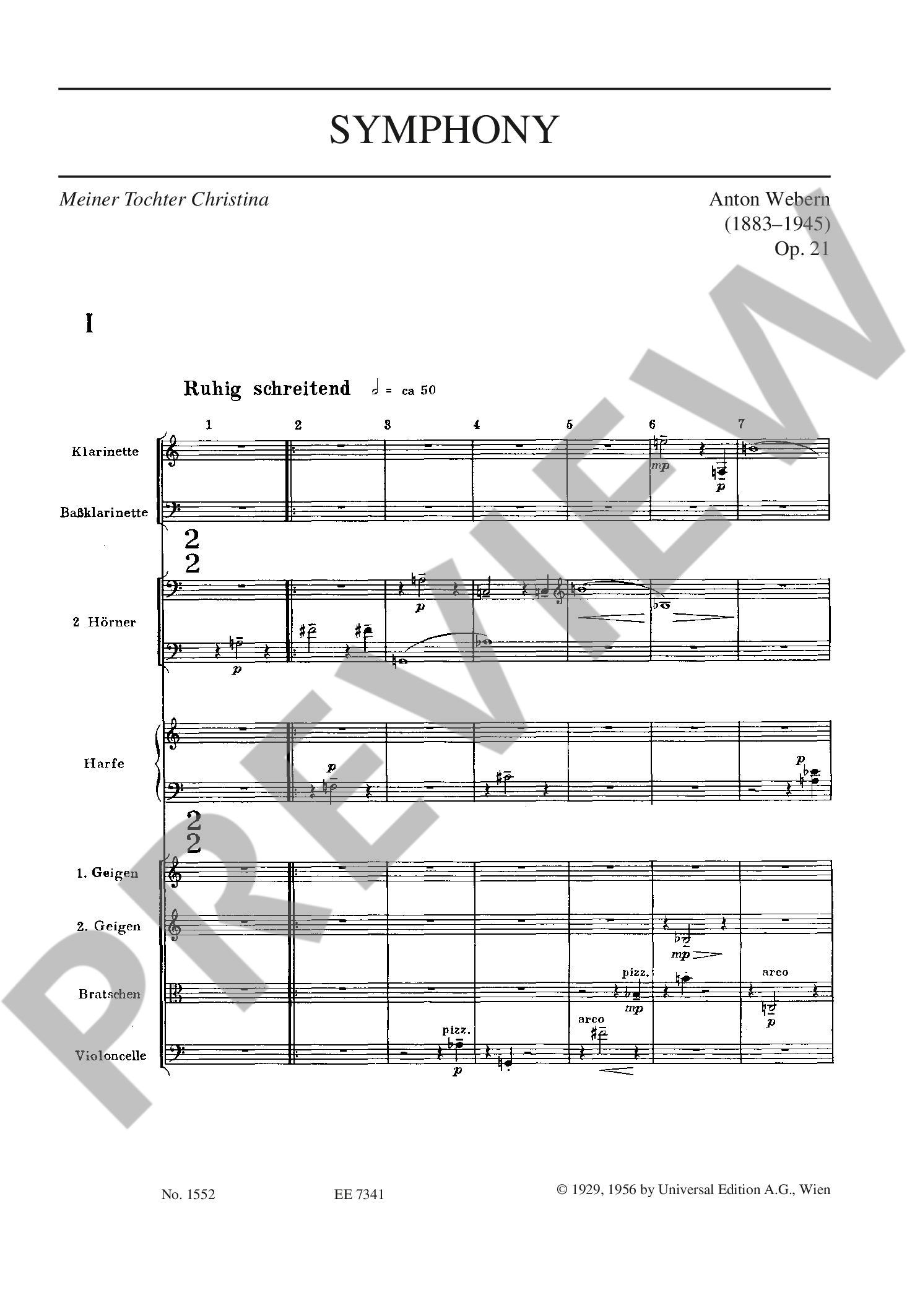 Anderes Coverbild Symphony op. 21