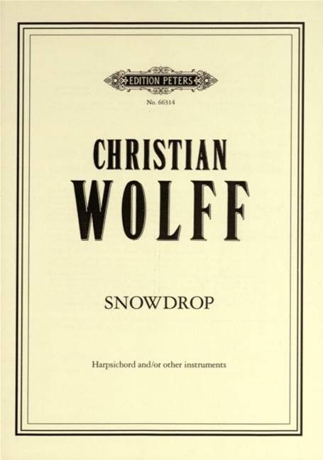 Vorderes Coverbild Snowdrop für Cembalo und/oder andere(s) Instrument(e) (1970)