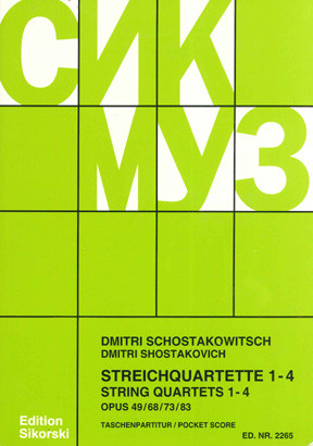 Anderes Coverbild Streichquartette Nr. 1-4 op. 49 + 68 + 73 + 83 
