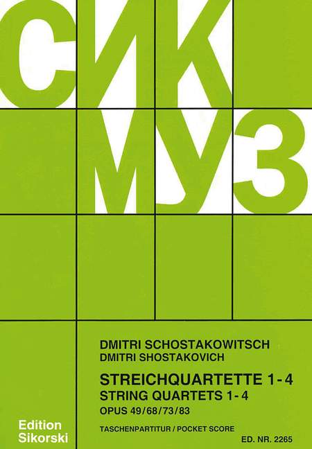Vorderes Coverbild Streichquartette Nr. 1-4 op. 49 + 68 + 73 + 83 