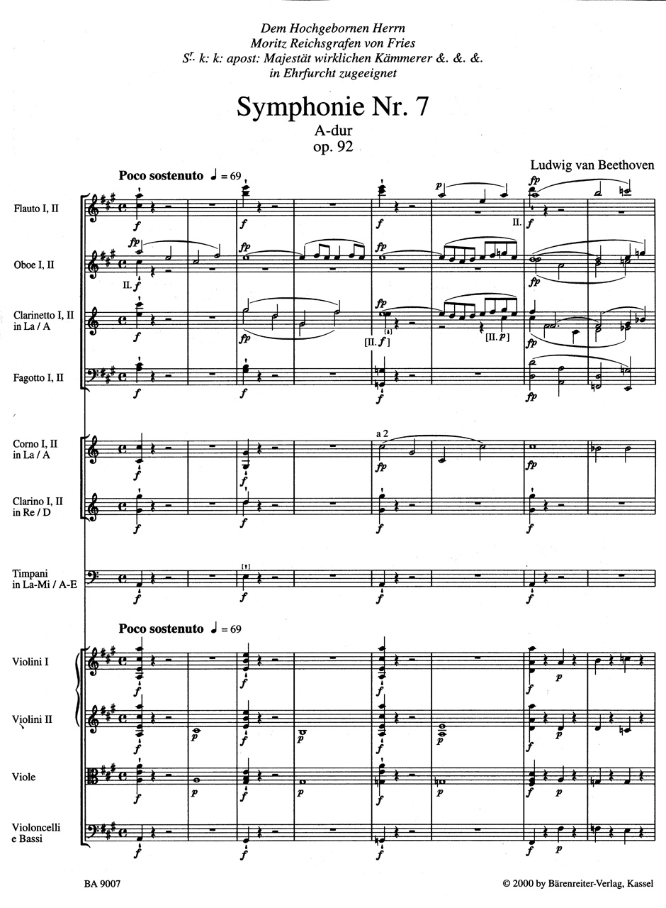 Anderes Coverbild Symphonie Nr. 7 A-Dur op. 92