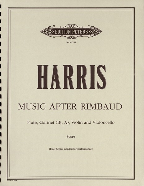 Vorderes Coverbild Music After Rimbaud für Flöte, Klarinette (B oder A), Violine und Violoncello