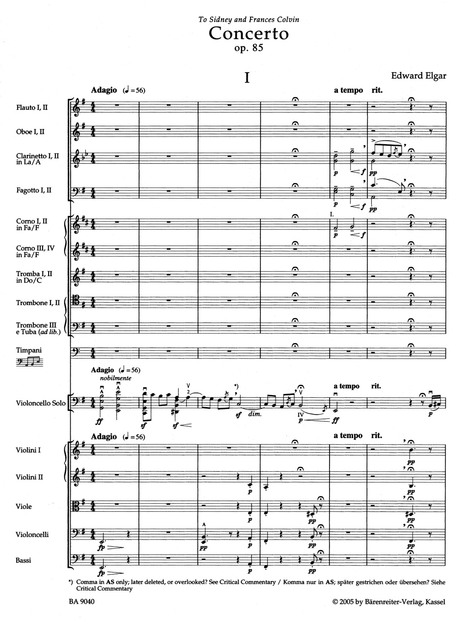 Anderes Coverbild Konzert für Violoncello und Orchester e-Moll op. 85