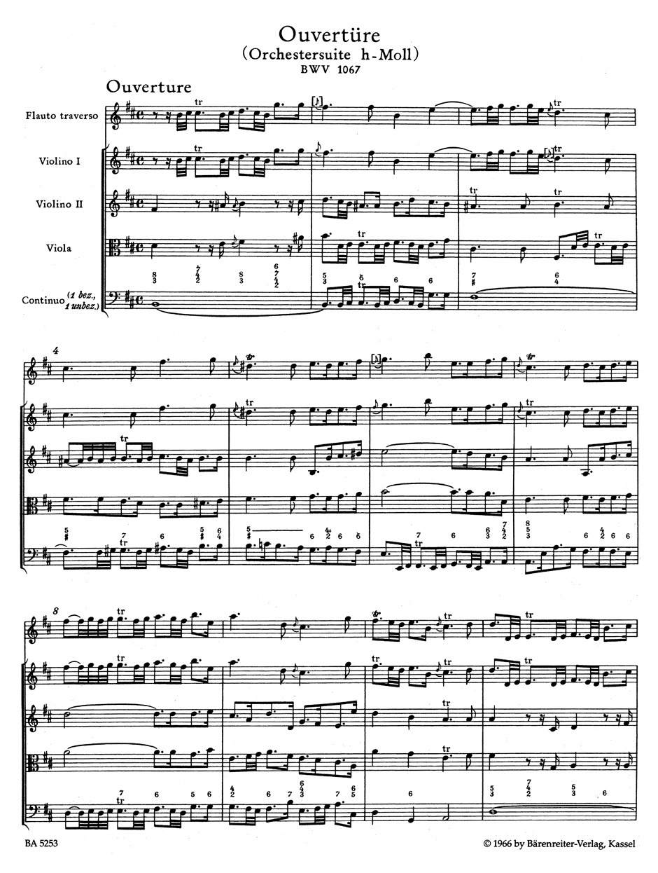 Anderes Coverbild Ouvertüre (Orchestersuite) h-Moll BWV 1067