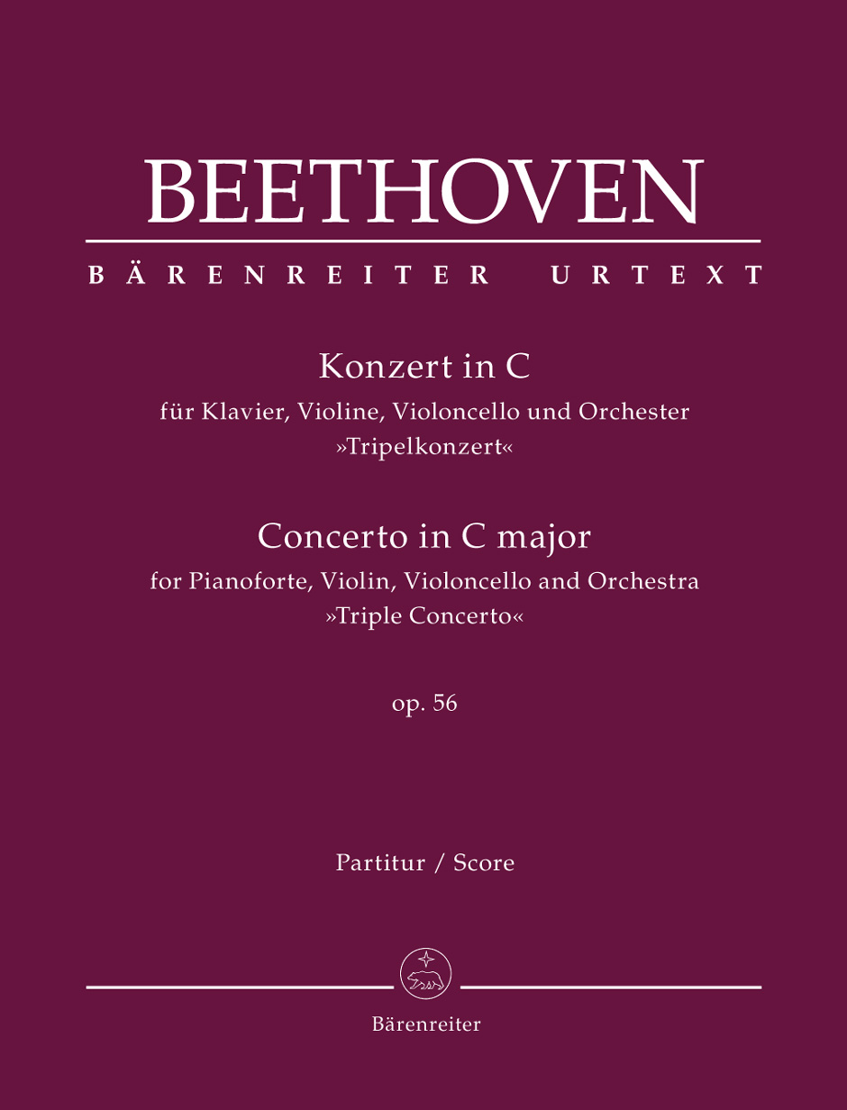 Vorderes Coverbild Konzert für Klavier, Violine, Violoncello und Orchester C-Dur op. 56 "Tripelkonzert"