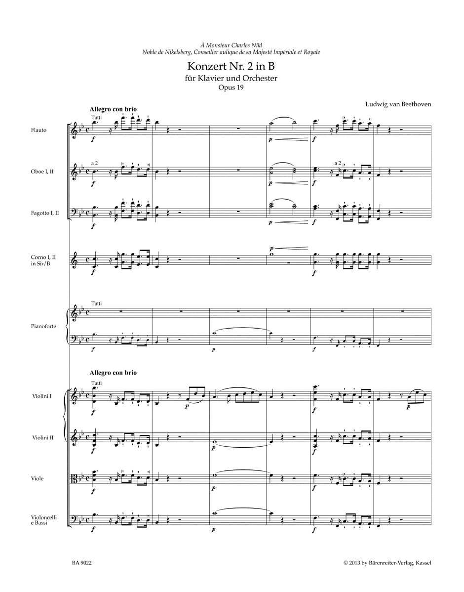 Anderes Coverbild Konzert für Klavier und Orchester Nr. 2 B-Dur op. 19