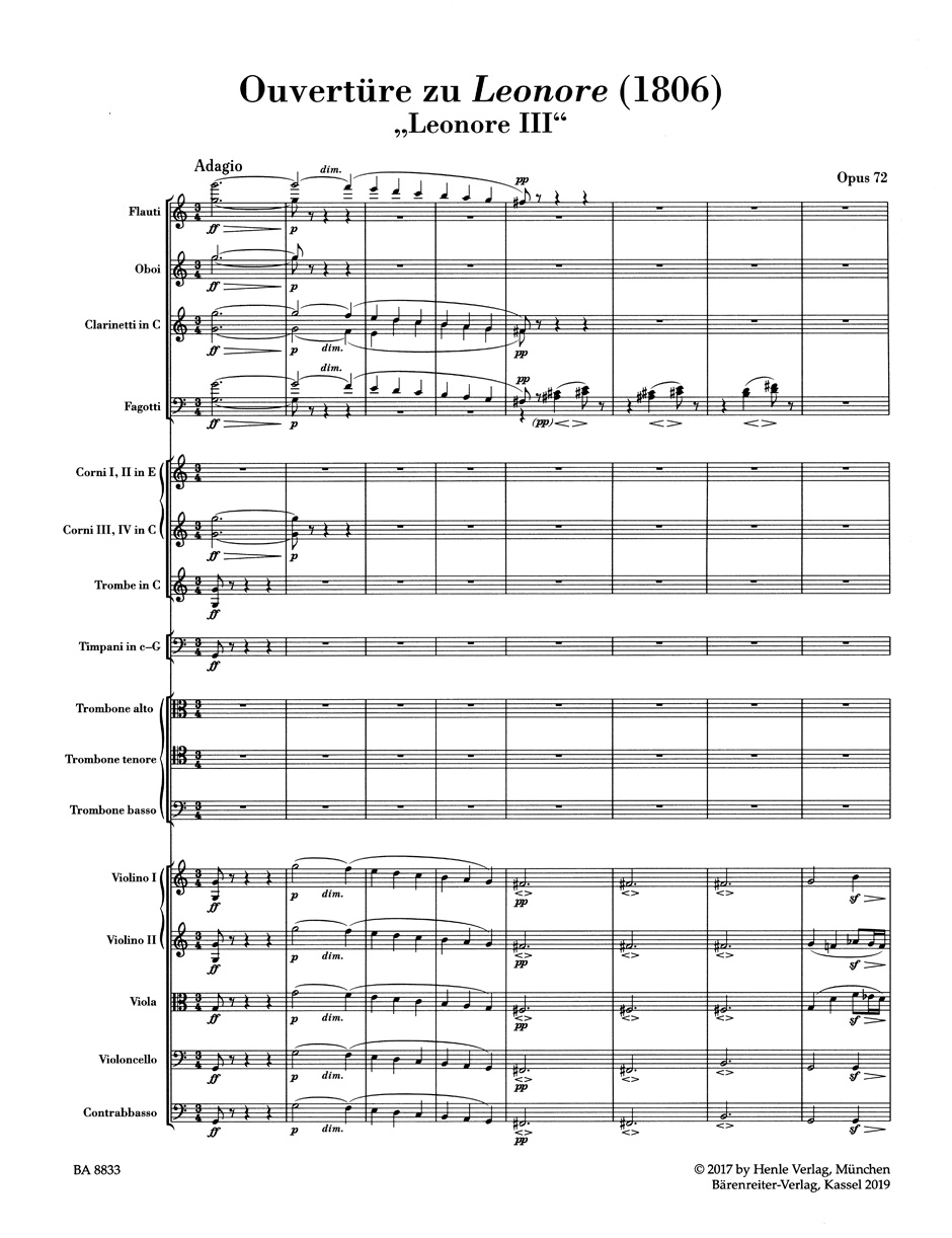 Anderes Coverbild Leonore-Ouvertüre für Orchester Nr. 3 (1806)