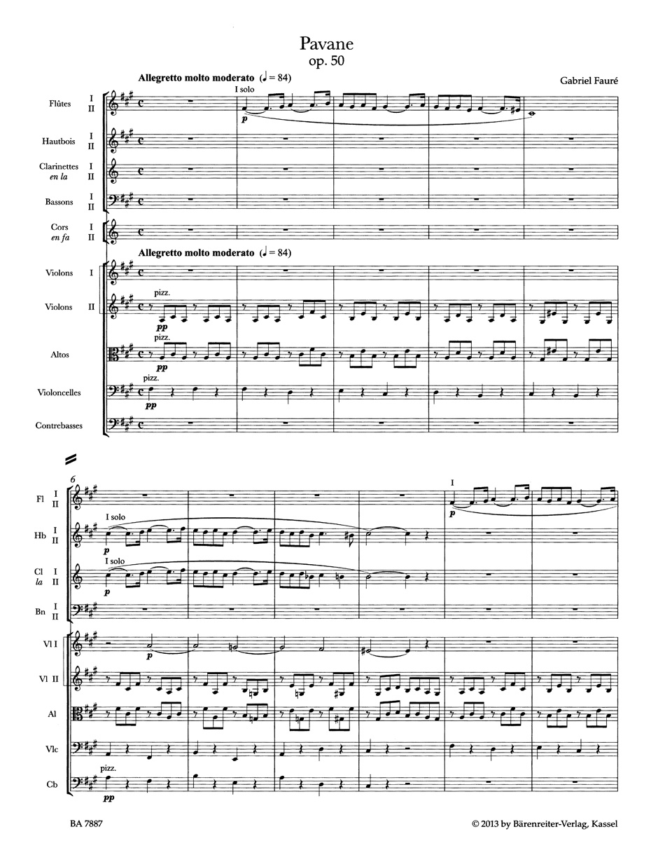 Anderes Coverbild Pavane für Orchester op. 50 N 100a