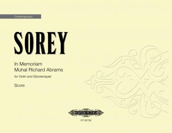 Vorderes Coverbild In Memoriam Muhal Richard Abrams for Violin and Glockenspiel (2018)