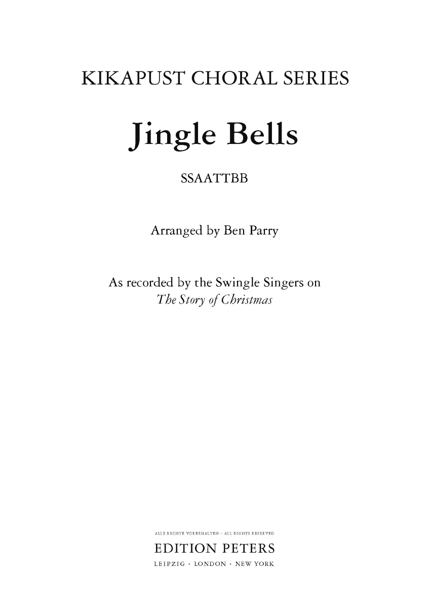Vorderes Coverbild Jingle Bells, "Jingle bells, jingle all the way"