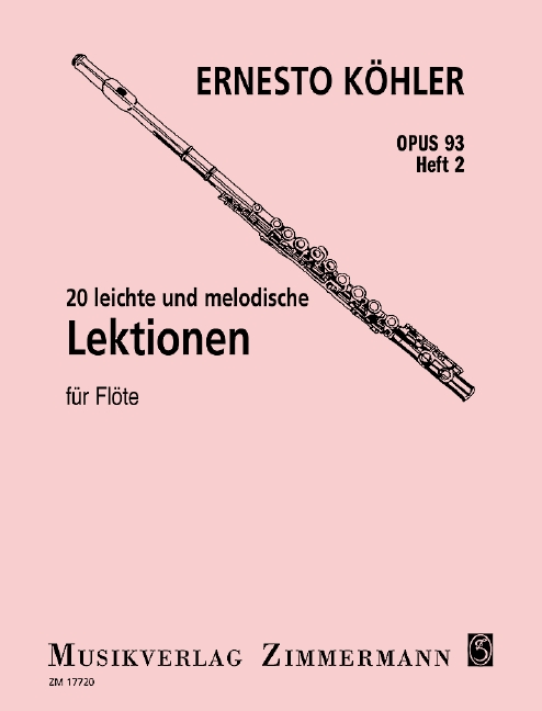 Vorderes Coverbild 20 leichte und melodische Lektionen op. 93 (1905)