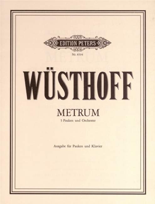 Vorderes Coverbild Metrum für 5 Pauken und Orchester (1982)
