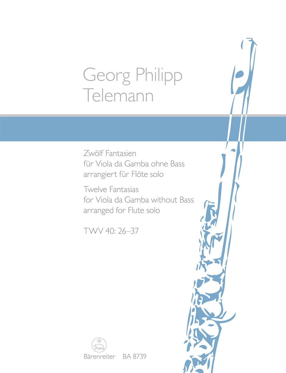 Vorderes Coverbild Zwölf Fantasien für Viola da Gamba ohne Bass TWV 40:26-37