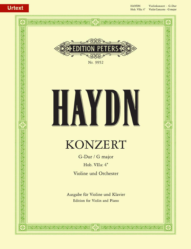 Vorderes Coverbild Konzert für Violine und Orchester G-Dur Hob. VIIa: 4