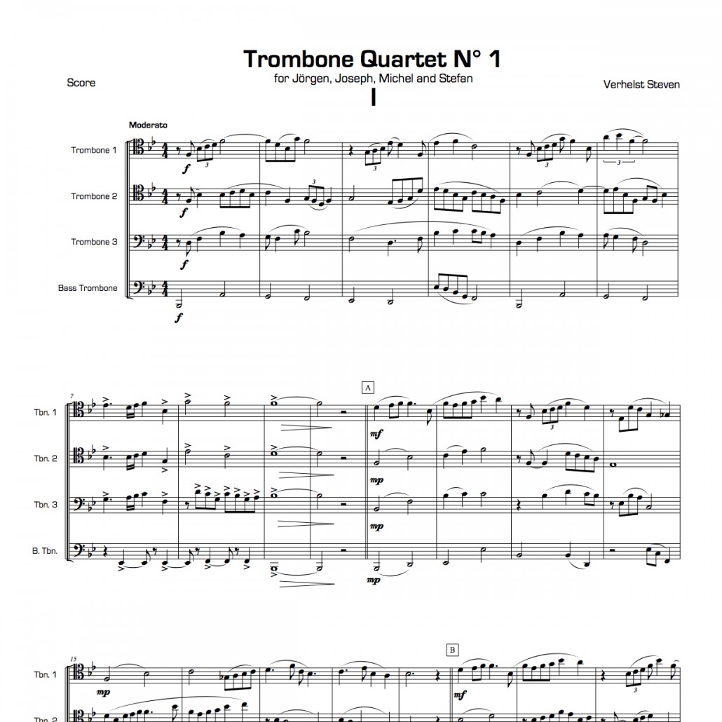Vorderes Coverbild Trombone Quartet Nr. 1