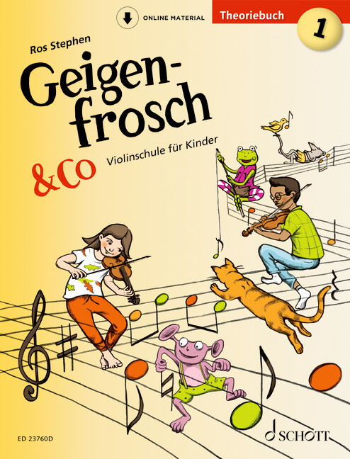 Vorderes Coverbild Geigenfrosch & Co: Theoriebuch 1
