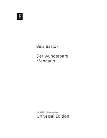 Vorderes Coverbild Der wunderbare Mandarin für Orchester op. 19 Sz. 73