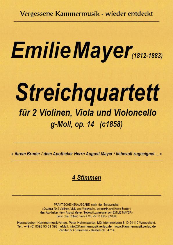 Vorderes Coverbild Streichquartett g-Moll op. 14