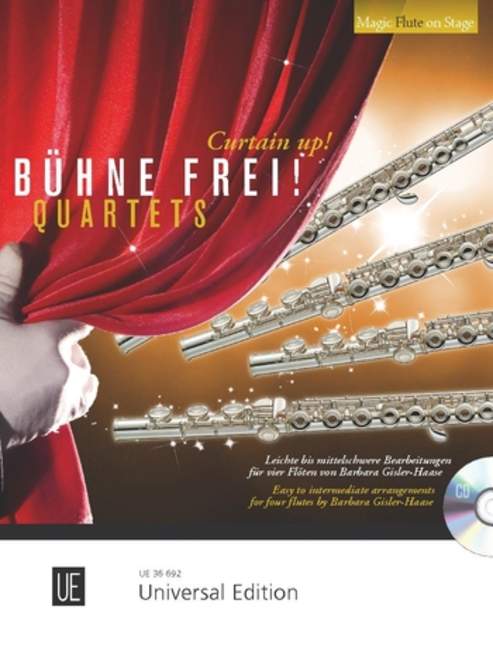 Vorderes Coverbild Bühne frei - Quartets für 4 Flöten mit CD