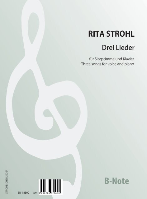 Vorderes Coverbild Drei Lieder für Singstimme und Klavier