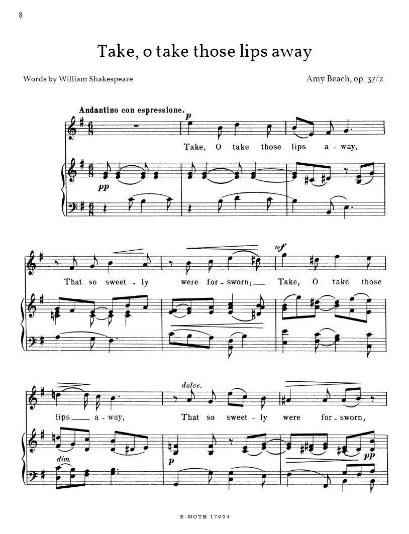Anderes Coverbild Shakespeare Songs für Singstimme und Klavier op. 37