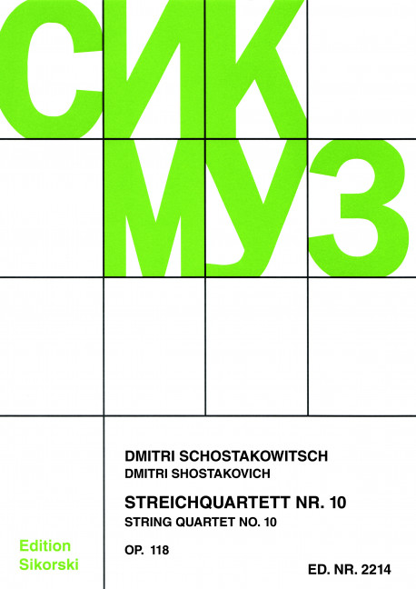 Vorderes Coverbild Streichquartett Nr. 10 op. 118