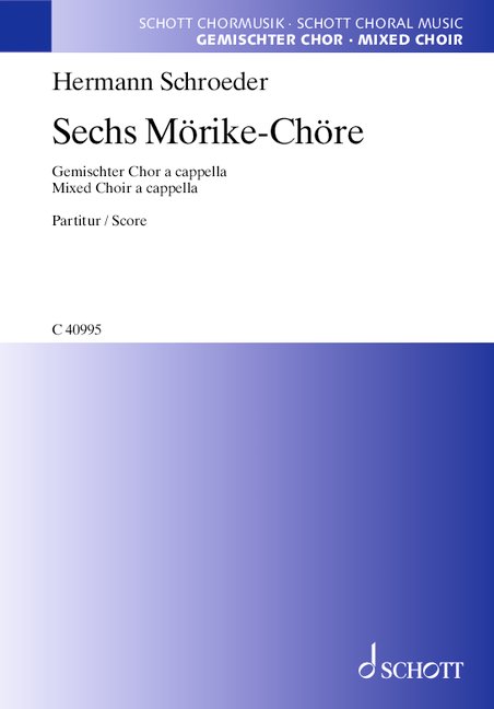 Vorderes Coverbild Sechs Mörike-Chöre 