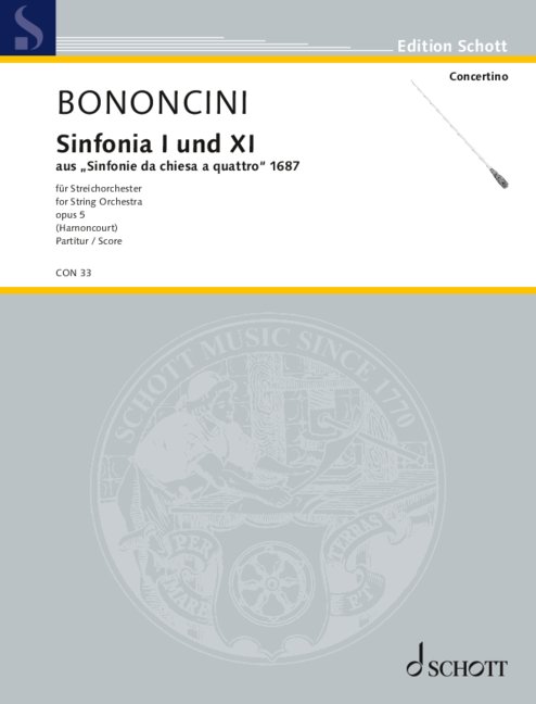 Vorderes Coverbild Sinfonia I und XI op. 5 