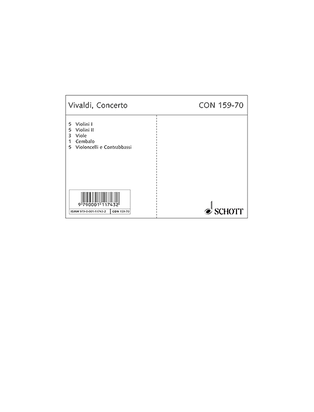 Vorderes Coverbild Concerto G-Dur RV 436/PV 140 F VI No. 8 
