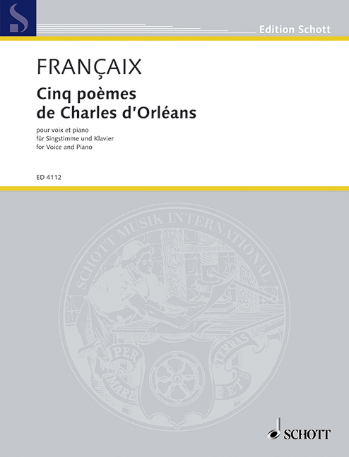 Vorderes Coverbild Cinq poèmes de Charles d'Orléans 