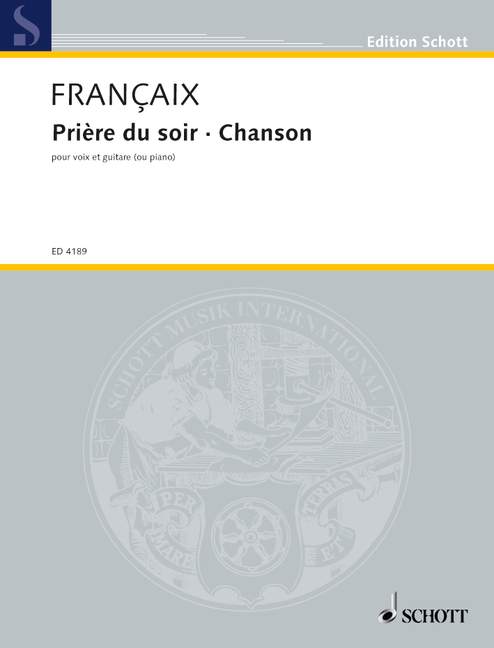 Vorderes Coverbild Prière du soir et Chanson 