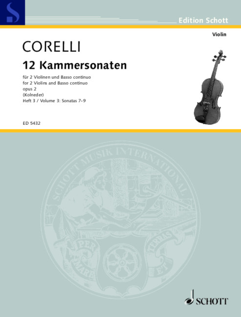 Vorderes Coverbild 12 Kammersonaten op. 2 Band 3