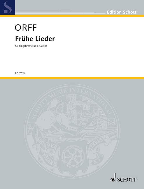 Vorderes Coverbild Frühe Lieder 