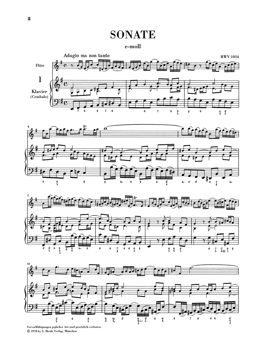 Anderes Coverbild Sonaten für Flöte und Klavier (Cembalo) Band 1