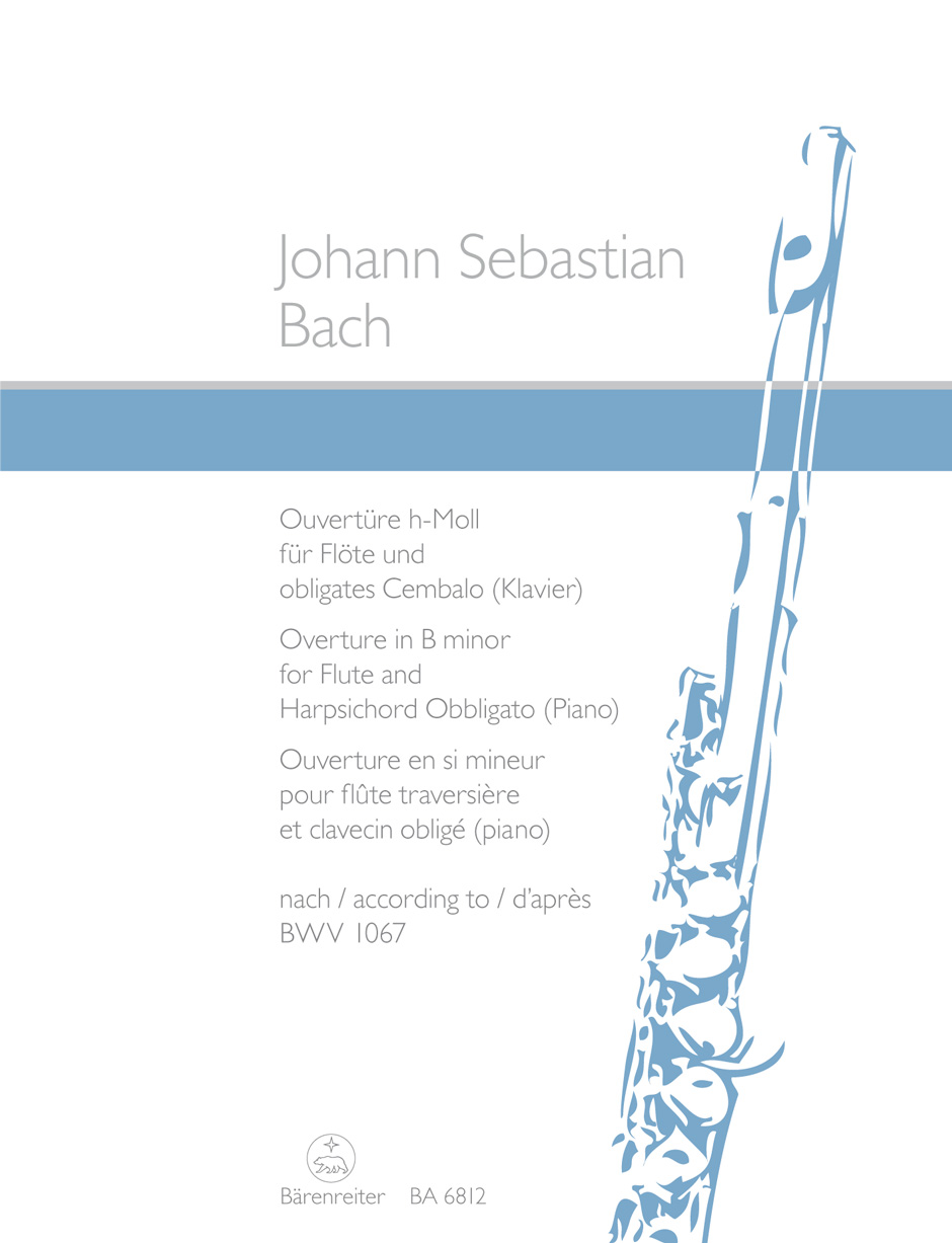 Vorderes Coverbild Ouvertüre (Orchestersuite) für Flöte und obligates Cembalo (Klavier) h-Moll