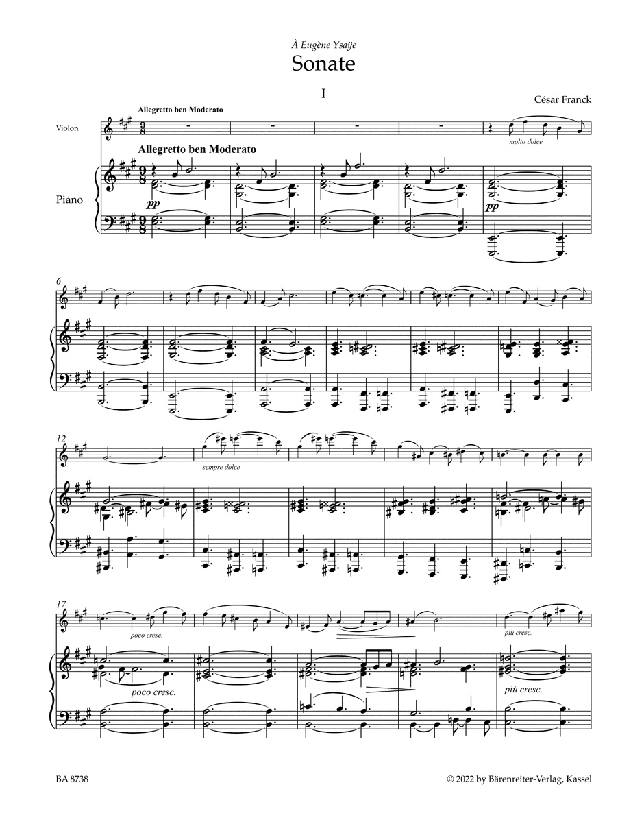 Anderes Coverbild Sonate für Klavier und Violine
