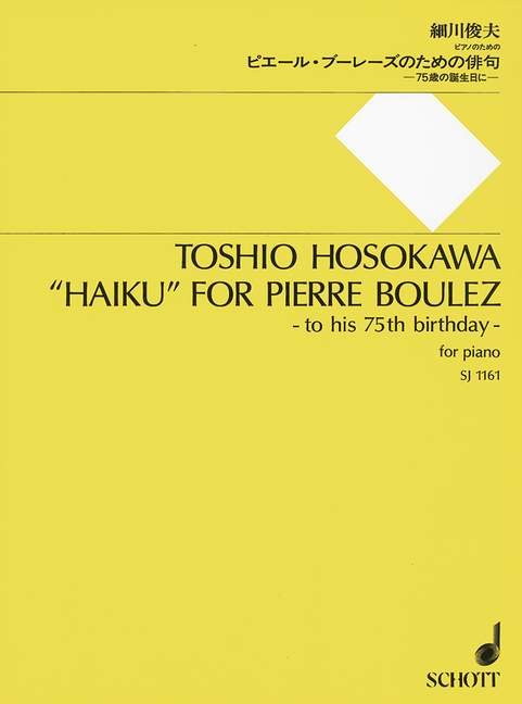 Vorderes Coverbild "Haiku" for Pierre Boulez 