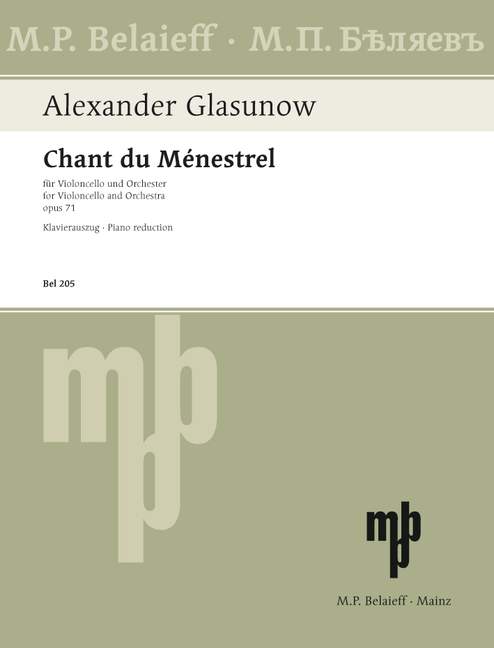 Vorderes Coverbild Chant du Ménestrel op. 71 