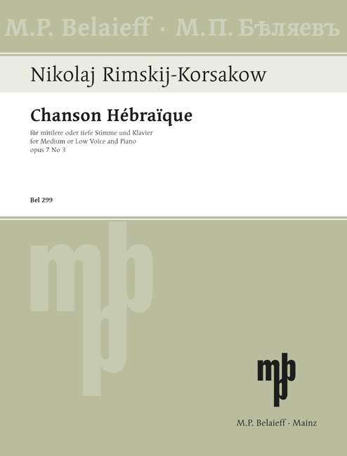 Vorderes Coverbild Chanson Hébraïque op. 7/3 