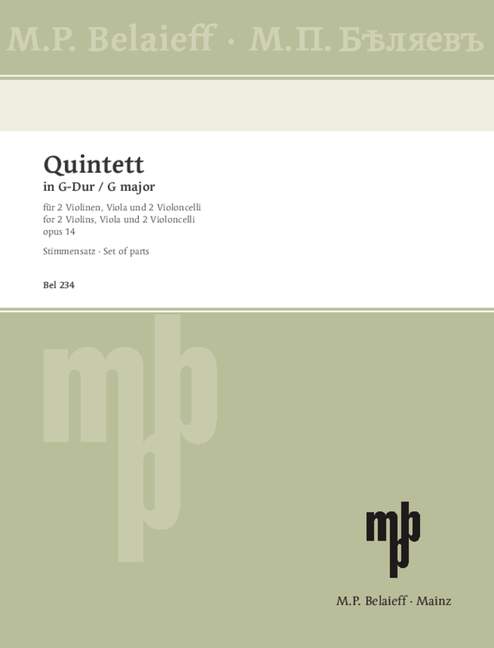 Vorderes Coverbild Quintett G-Dur op. 14 