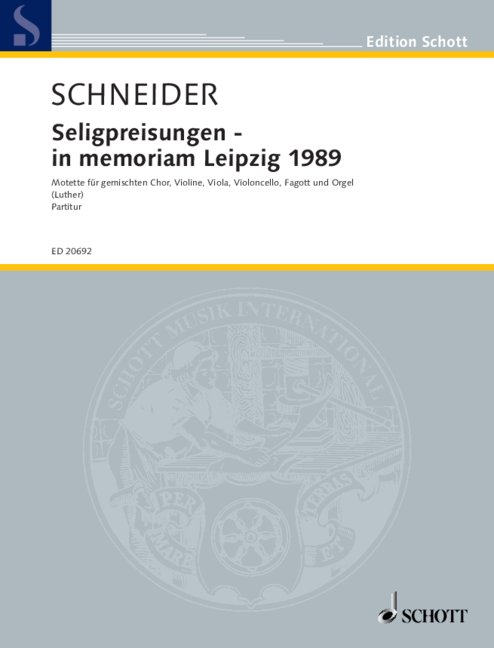 Vorderes Coverbild Seligpreisungen - in memoriam Leipzig 1989 